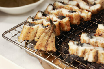 Korean food. Charcoal grilled eel