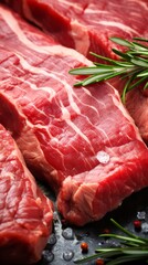Close-up of beef ingredients, on the clean background
