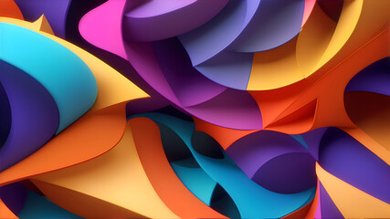 Obraz premium 3d Colorful abstract wallpaper modern background 36.