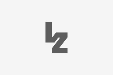 Illustration vector graphic of bold letter LZ logo - obrazy, fototapety, plakaty