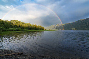 Rainbow above the lake