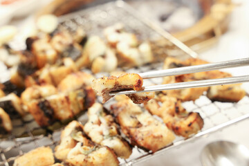 Korean food. Charcoal grilled eel