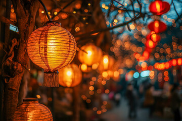Fototapeta premium Evening Lantern Festival