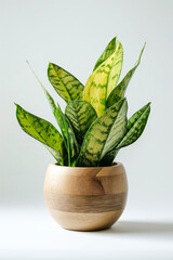 Green Potted Plant on White Background