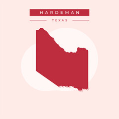 Vector illustration vector of Hardeman map Texas