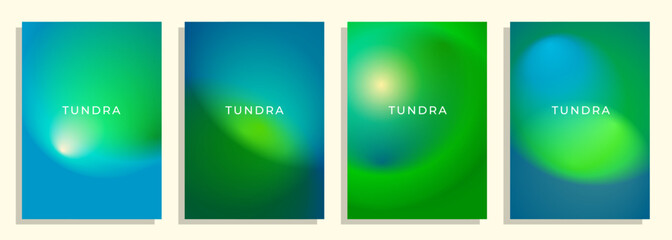 abstract aurora light radial gradient cover poster background design set.
