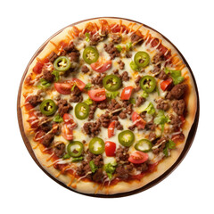 Spice up your pizza night with our Mexican Fiesta Fusion  Transparent Background Png Image