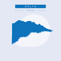 Vector illustration vector of Delta map Texas
