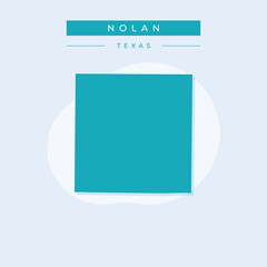 Vector illustration vector of Nolan map Texas