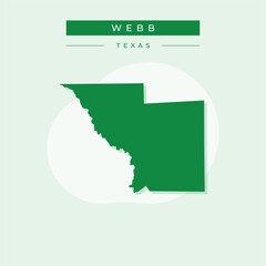 Vector illustration vector of Webb map Texas