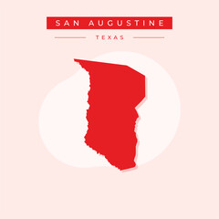 Vector illustration vector of San Augustine map Texas