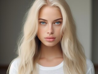 Portrait of a beautiful blonde woman