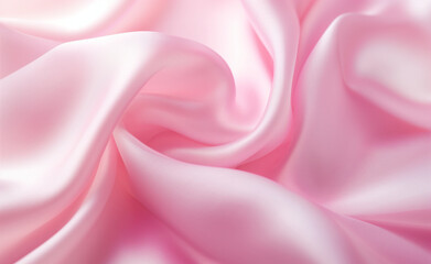 Fototapeta premium Soft pink background with a smooth, flowing fabric design