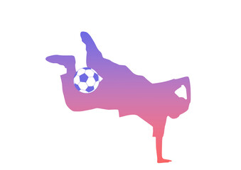 フリースタイルフットボールシルエット © yorky's