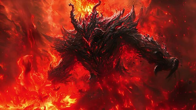 A deafening roar echoed through the infernal realm as the demon slayers final strike struck down the demonic leader, its body crumbling into ash and the realm trembling with Fantasy animatio