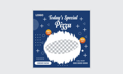 Fresh food marketing social media post template design.