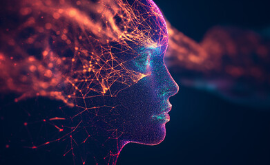 Technology background Data flow concept. 