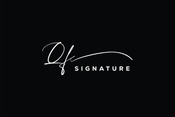 QF initials Handwriting signature logo. QF Hand drawn Calligraphy lettering Vector. QF letter real estate, beauty, photography letter logo design.
