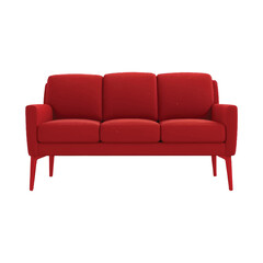 Red sofa illustration vector file
