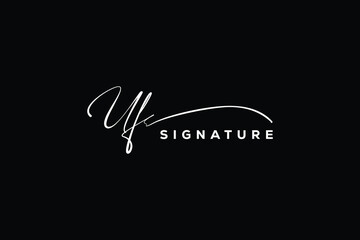 UF initials Handwriting signature logo. UF Hand drawn Calligraphy lettering Vector. UF letter real estate, beauty, photography letter logo design.