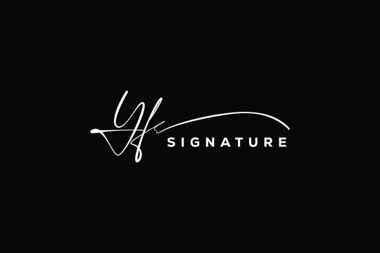 YF initials Handwriting signature logo. Y F Hand drawn Calligraphy lettering Vector. YF letter real estate, beauty, photography letter logo design.