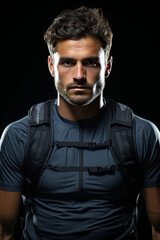 Obraz premium Photo Realistic of a Man in a High-Performance Running Outfit, Generative AI