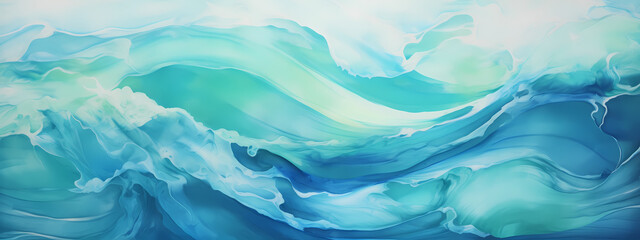 Obraz premium Ocean's Whisper: Woven Waves of Light