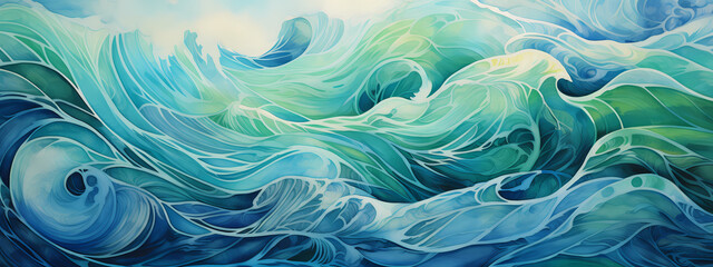 Ocean's Whisper: Woven Waves of Light