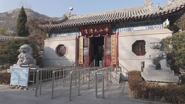 Architectural landscape of Buddhist temples in Laoshan, Qingdao, China