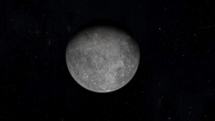 Planet Mercury Floating in space beautiful space scene 3D Rendering