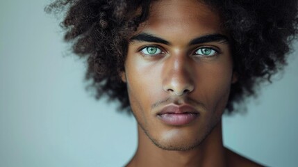 A close up picture of attractive male model - obrazy, fototapety, plakaty