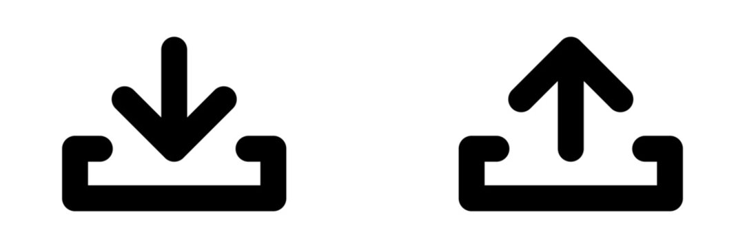 download and upload icon button