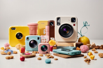  A paper cubes collection with printed logos of world-famous social networks and online messengers, such as Facebook, Instagram, YouTube, Telegram and others.