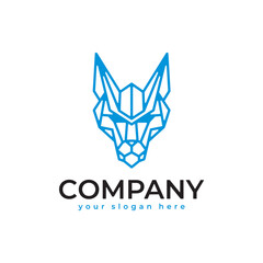 Wolf head logo is simple and elegant