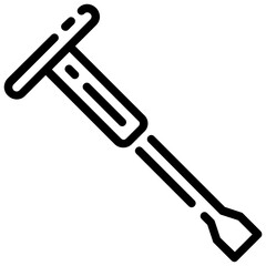 chisel outline vector icon