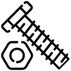 bolt outline vector icon