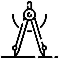 compass outline vector icon