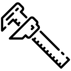 micrometer outline vector icon