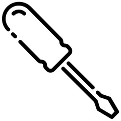 screwdriver outline vector icon