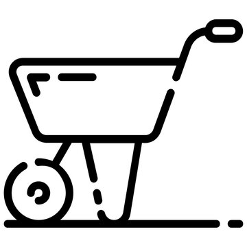 recommend clip art: wheelbarrow outline vector icon
