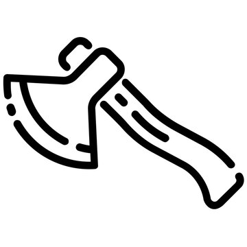 black outline axe icon clip art preview