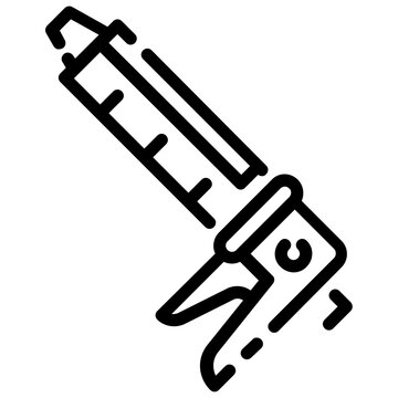 recommend clip art: caulk gun outline vector icon