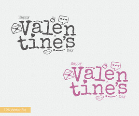 Valentine's day vector lettering, Handwritten love text letter. Vector love illustration 05