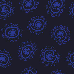 Blue Paisley abstract Seamless Pattern Design