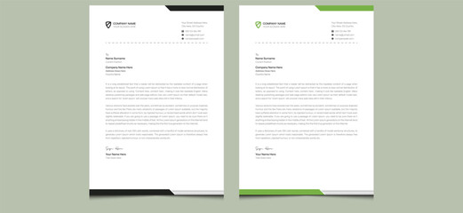 Simple clean elegant minimal creative unique company modern corporate professional abstract business letterhead design template.