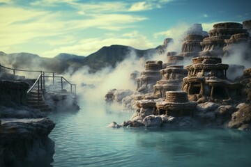 Fototapeta premium Hot water natural pools