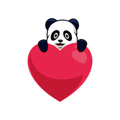 Cute happy valentines day set. Cartoon love romantic stickers elements with hearts. Hand drawn vector illustration