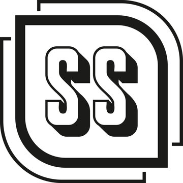 SS letter logo design on white background. SS logo. SS creative initials letter Monogram logo icon concept. SS letter design
