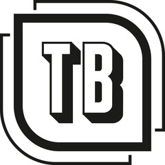 TB letter logo design on white background. TB logo. TB creative initials letter Monogram logo icon concept. TB letter design