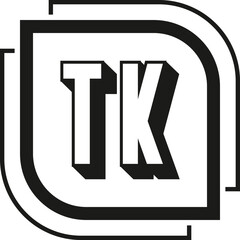 TK letter logo design on white background. TK logo. TK creative initials letter Monogram logo icon concept. TK letter design